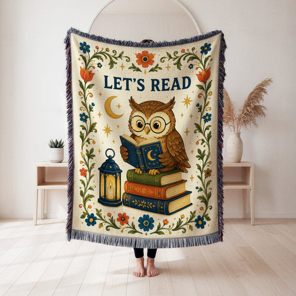 Let's Read Scholar Owl Blanket