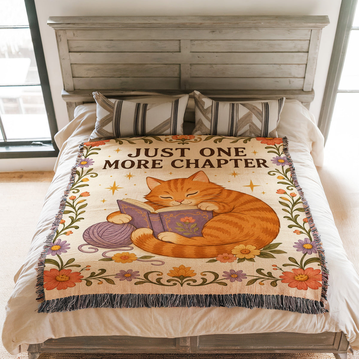 Just One More Chapter Cat Blanket