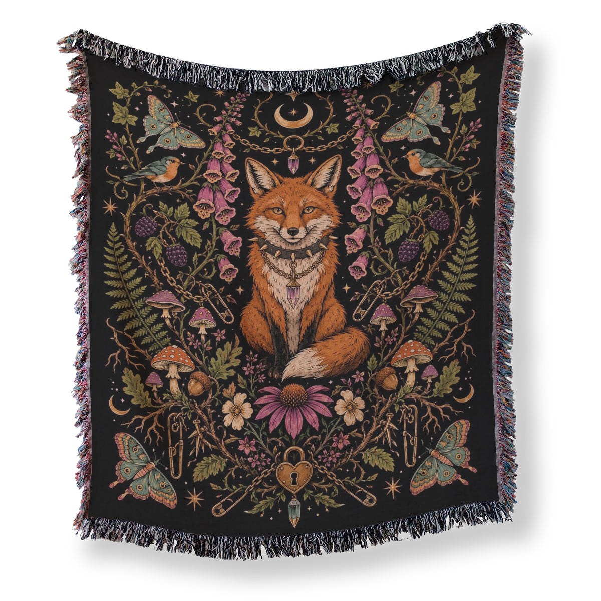 Enchanted Fox Moon Blanket Main image
