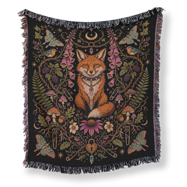 Enchanted Fox Moon Blanket