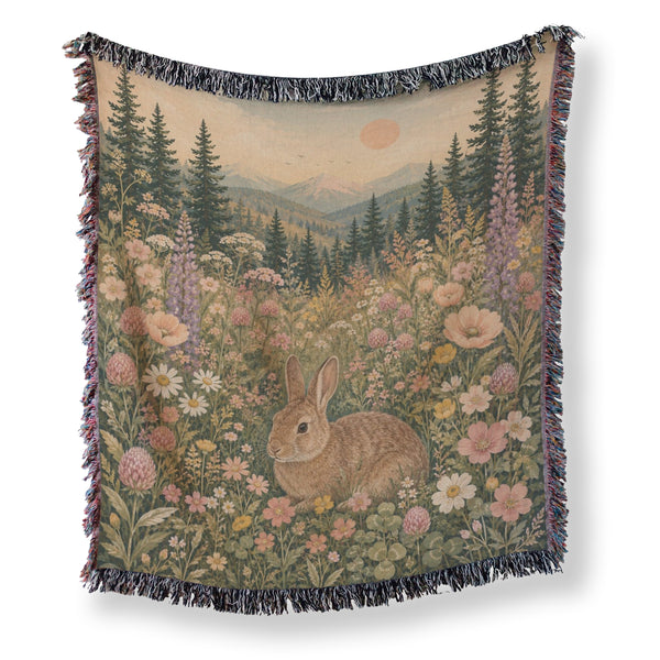 Wildflower Meadow Rabbit Blanket