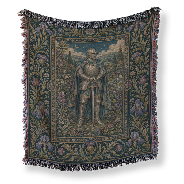 The Moonlit Blue Knight Blanket
