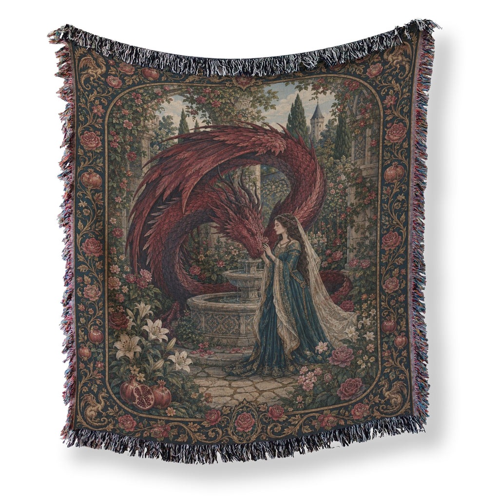 The Rose Garden Dragon Blanket