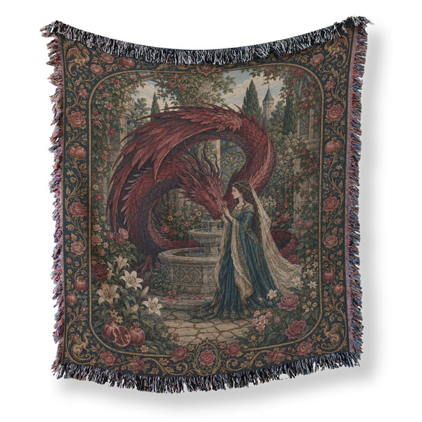 The Rose Garden Dragon Blanket