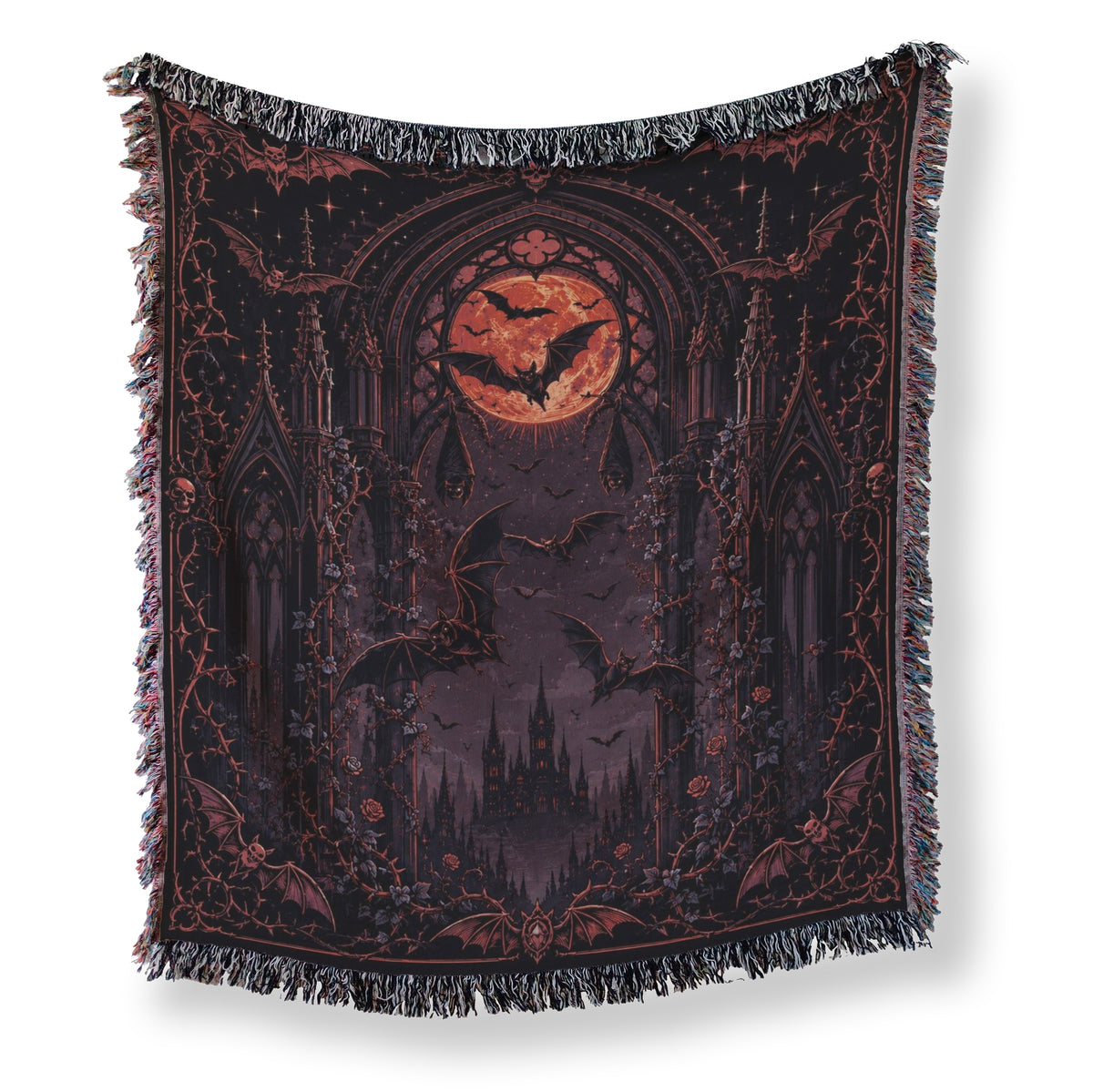 Bats of the Crimson Cathedral Blanket