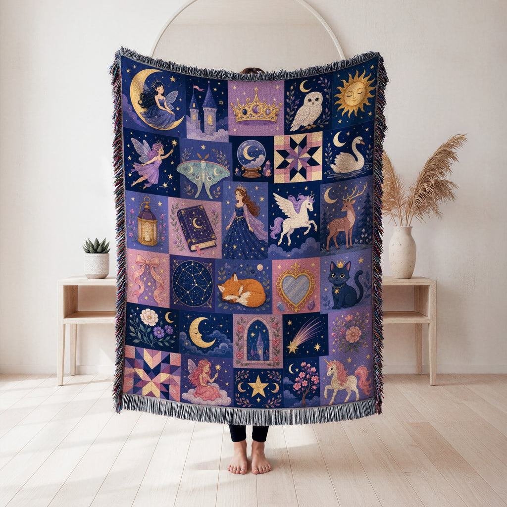 Midnight Fairytale Patchwork Blanket