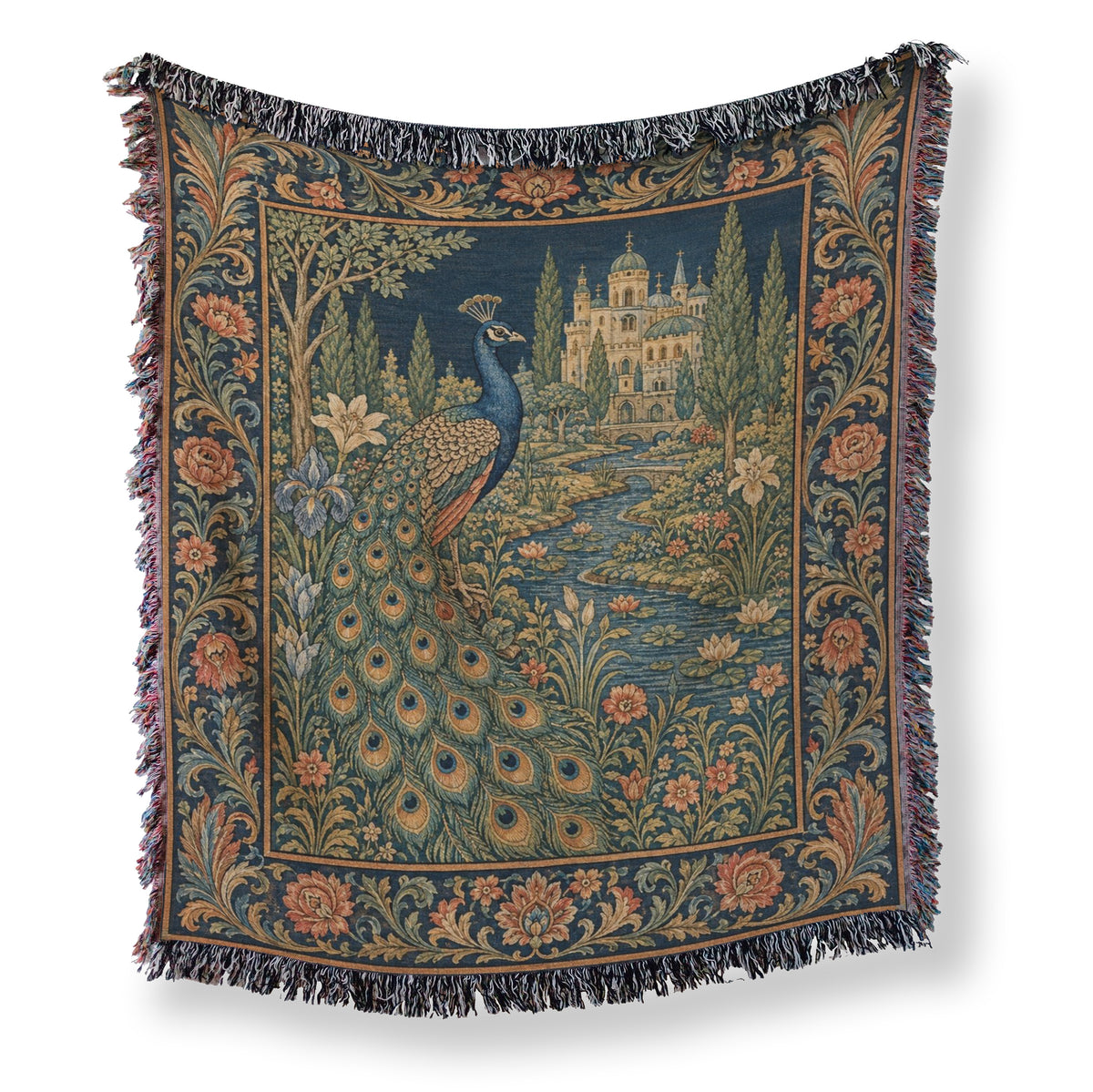The Peacock Palace Garden Blanket Main image