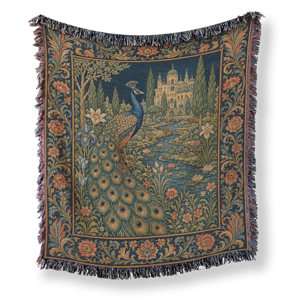 The Peacock Palace Garden Blanket
