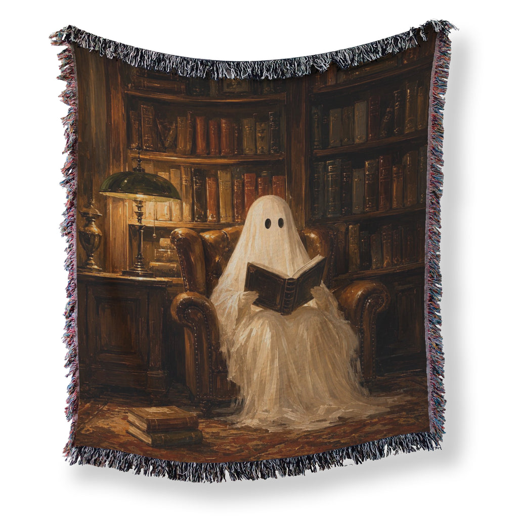 The Armchair Ghost Reader Blanket