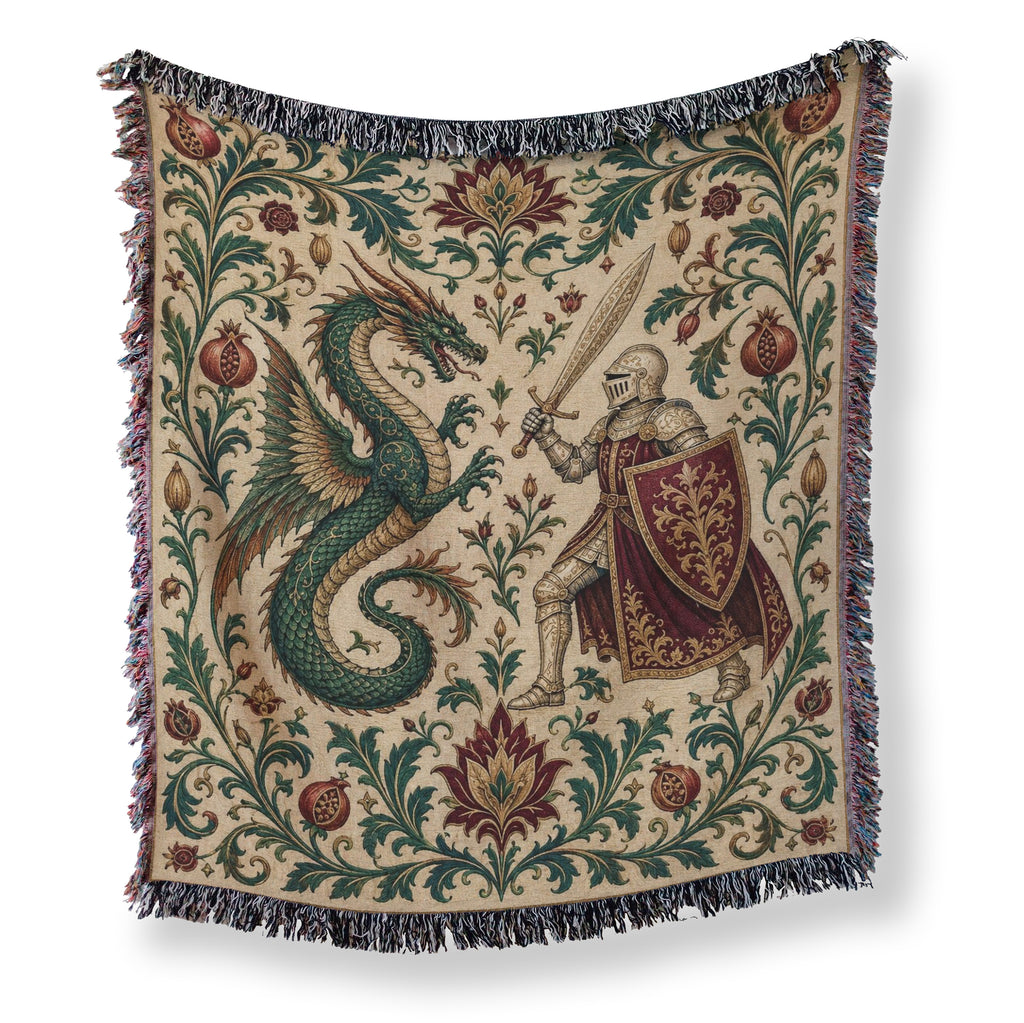 The Pomegranate Knight & Dragon Blanket
