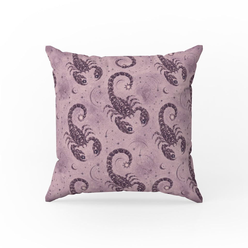 Scorpio Moon – Mauve Zodiac Pattern Pillow