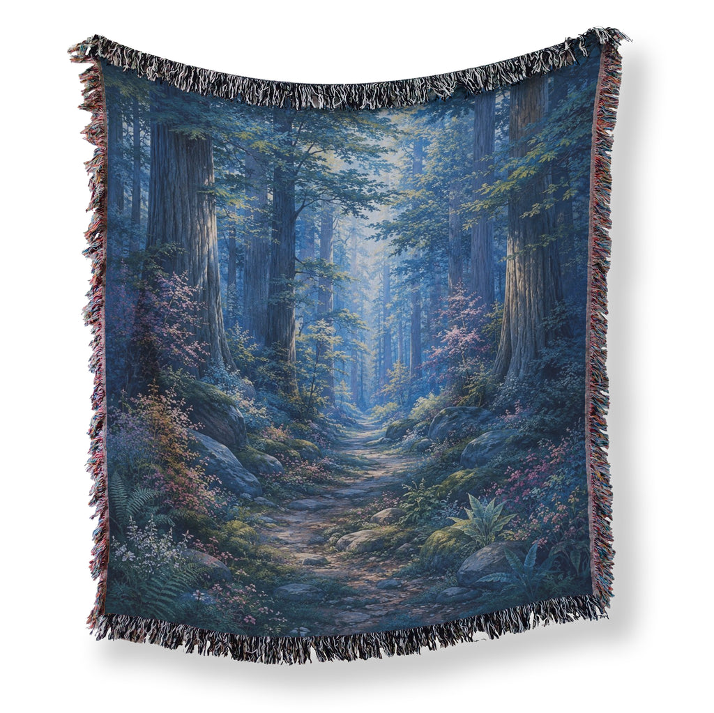 Bluebell Forest Path Blanket