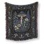 Midnight Blue Mushroom Moon Blanket