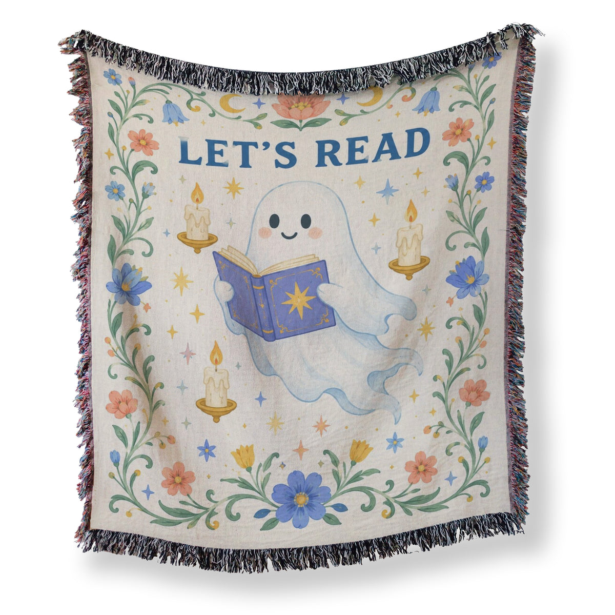 Let's Read Ghost & Candlelight Blanket Main image