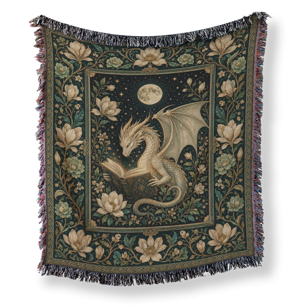 Moonlit Magnolia Dragon Reader Blanket