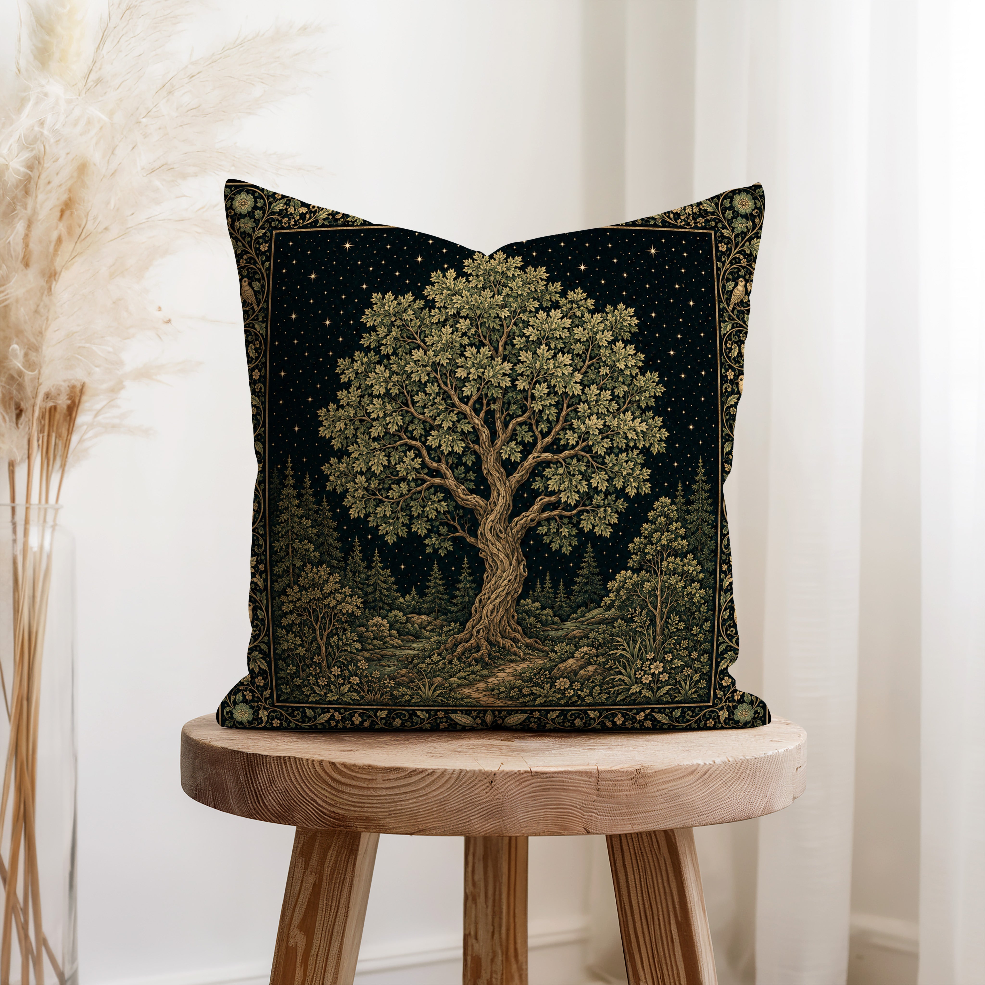 Starlit Ancient Tree Pillow Secondary image