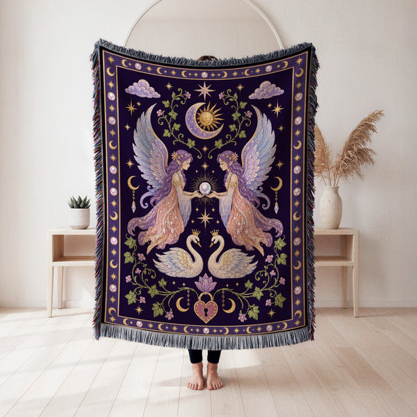 Celestial Swan Fairies Blanket