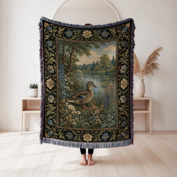 Lakeside Duck Tapestry Blanket