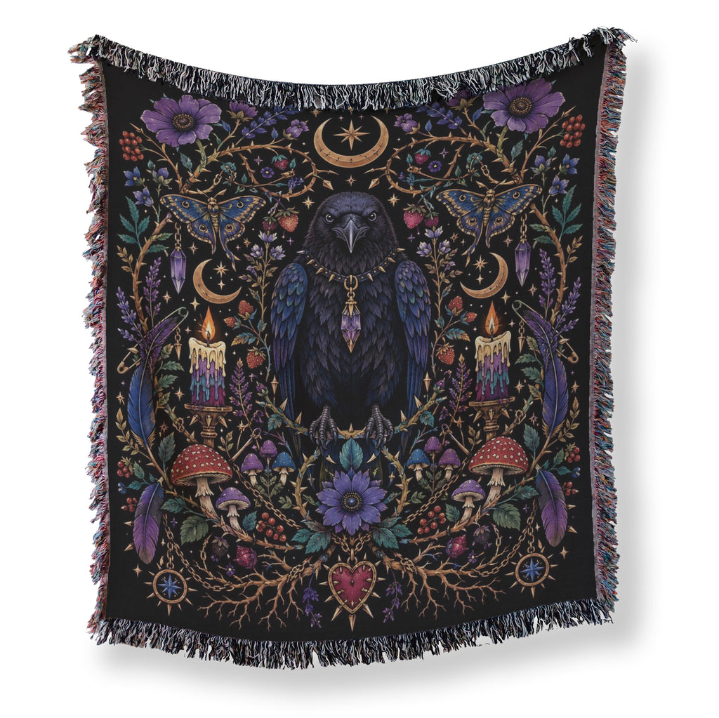 Midnight Raven Moon Blanket