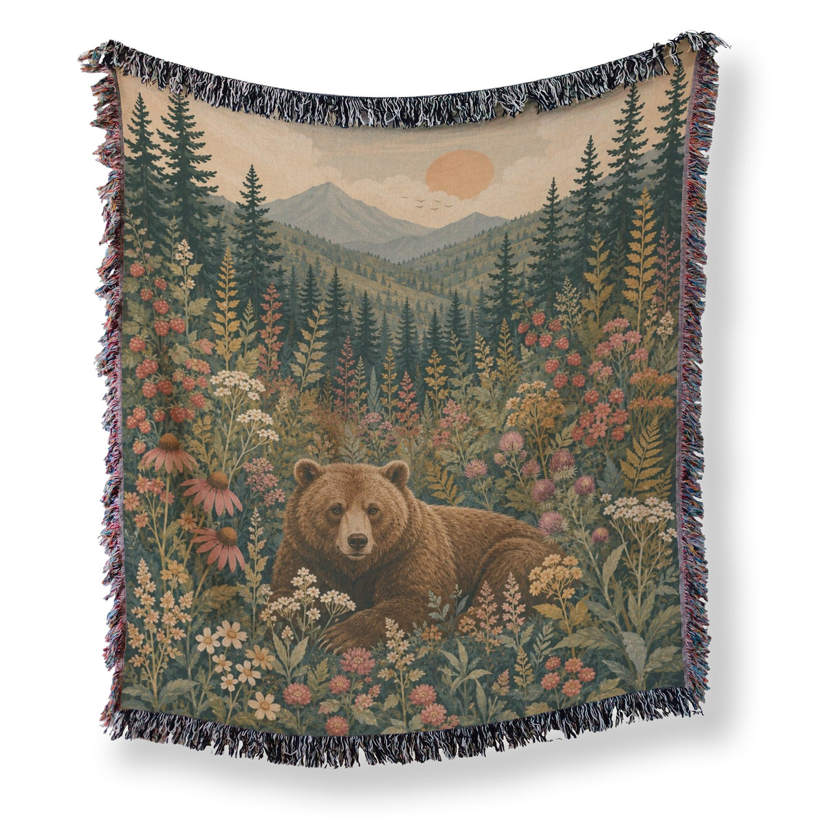 Mountain Meadow Bear Blanket
