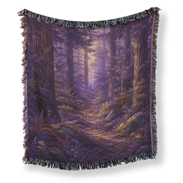 Twilight Lavender Forest Blanket