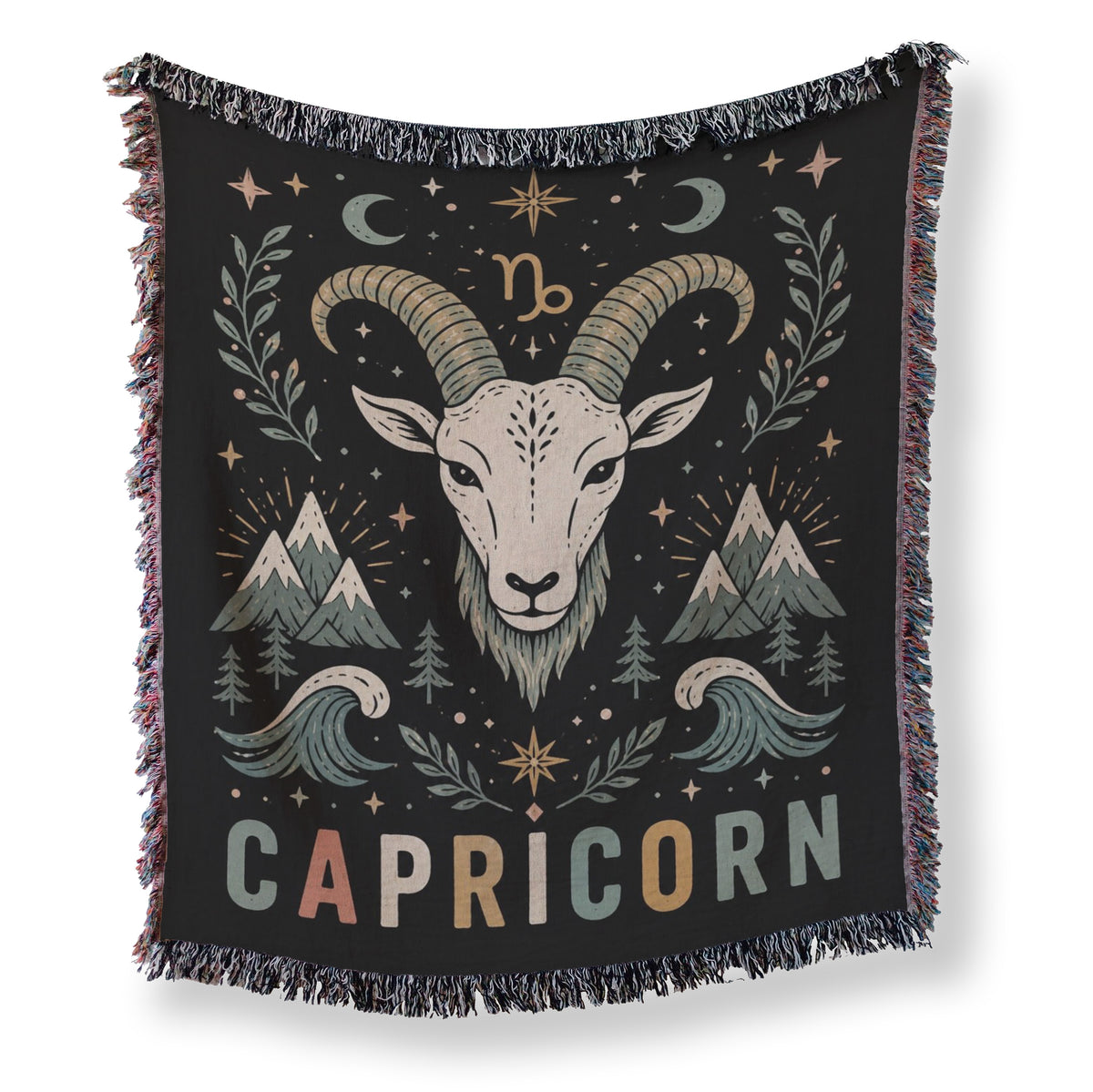 Capricorn Mountain Goat Zodiac Blanket Main image