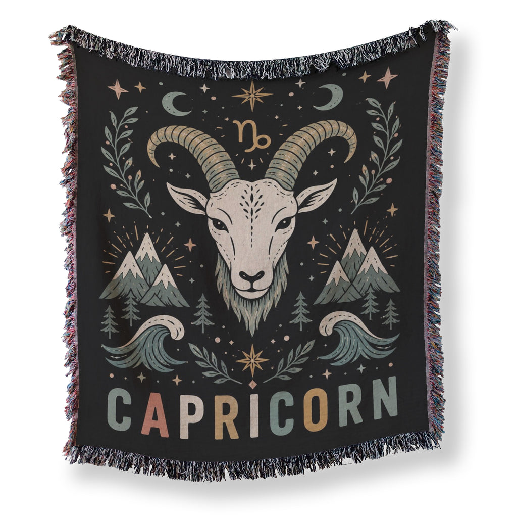 Capricorn Mountain Goat Zodiac Blanket