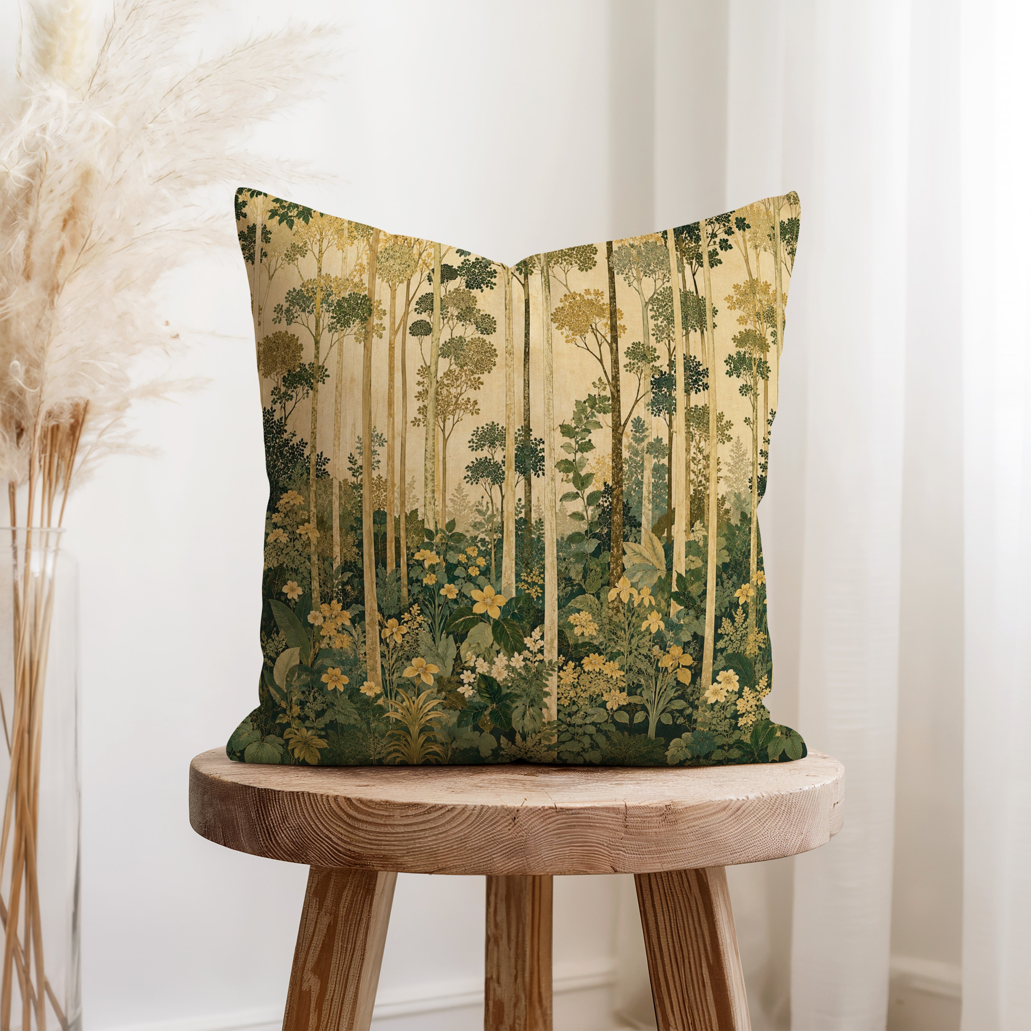 Golden Wildwood Meadow Pillow Secondary image