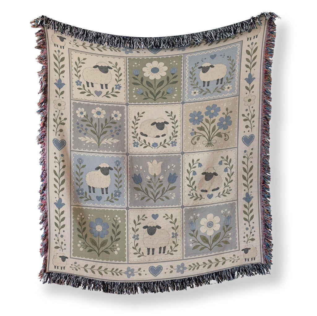 Little Lambs Patchwork Blanket