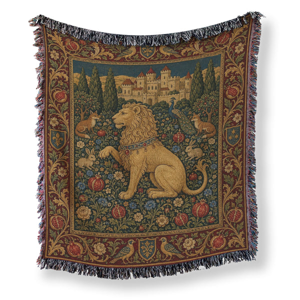 The Lion of the Pomegranate Court Blanket