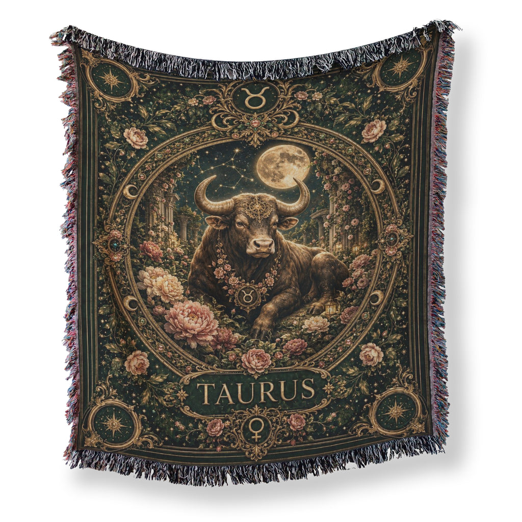 Taurus Moon Garden Bull Zodiac Blanket
