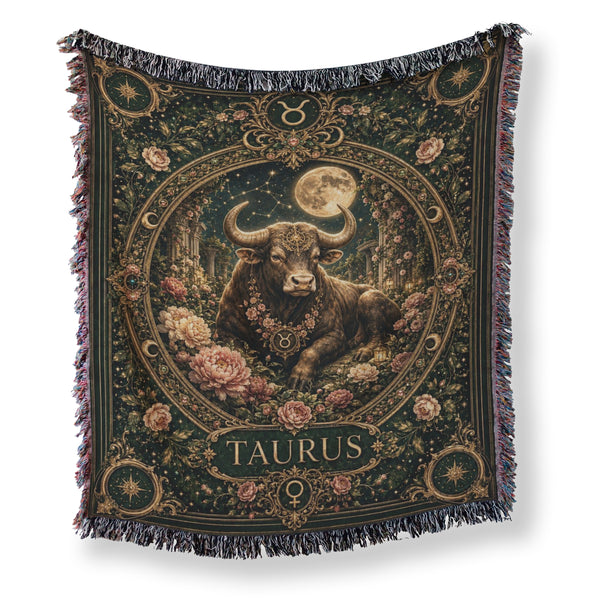 Taurus Moon Garden Bull Zodiac Blanket
