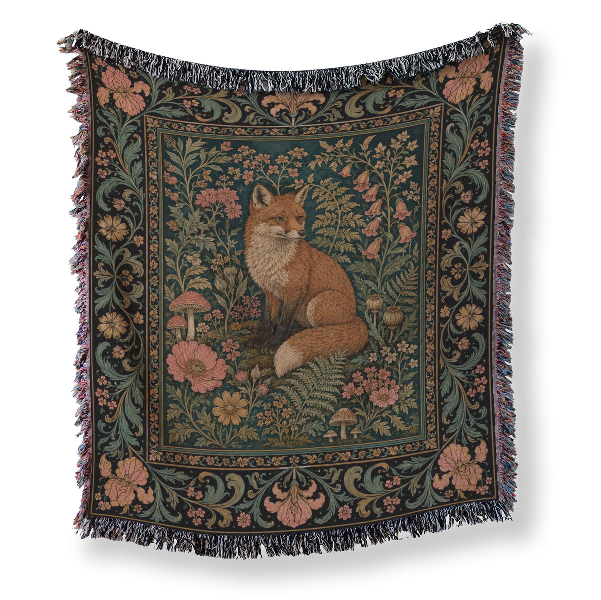 Woodland Fox Tapestry Blanket Main image