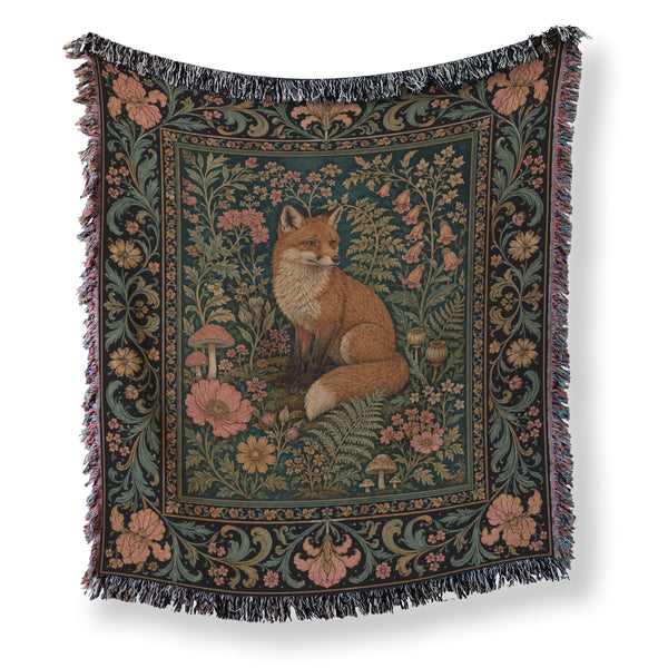 Woodland Fox Tapestry Blanket