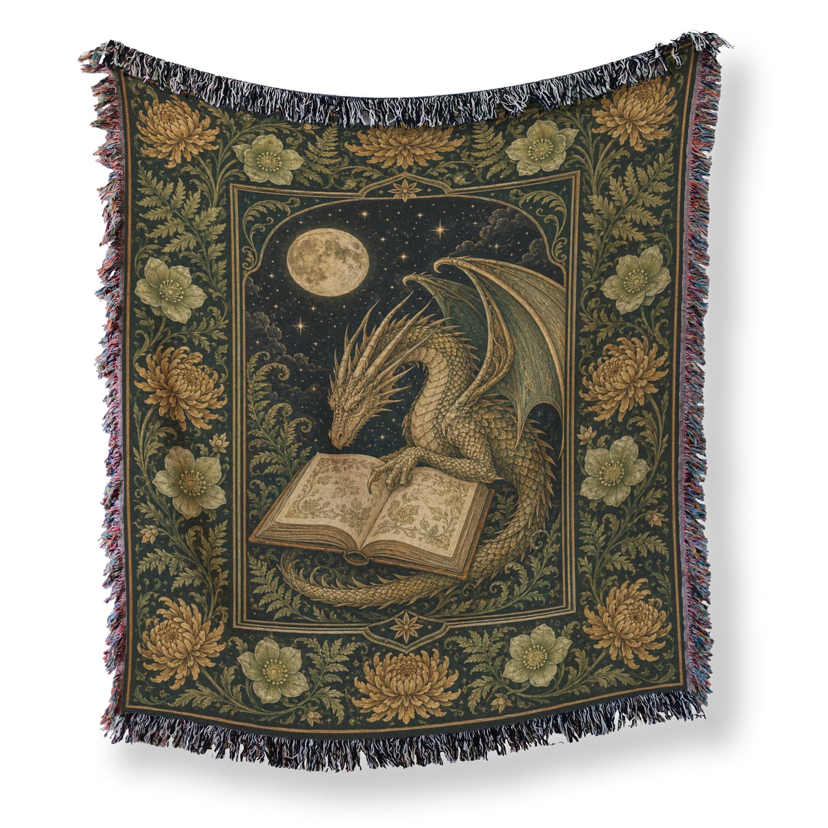 Golden Garden Dragon Reader Blanket Main image