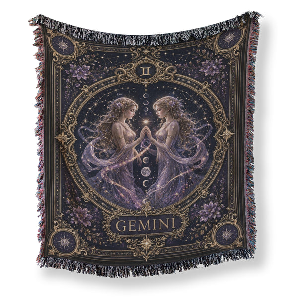 Gemini Starlight Twins Zodiac Blanket
