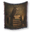 Candlelit Owl & Antique Books Blanket