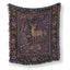 Stag in Bloom Tapestry Blanket