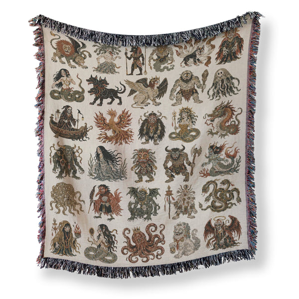 Mythic Creatures Bestiary Blanket