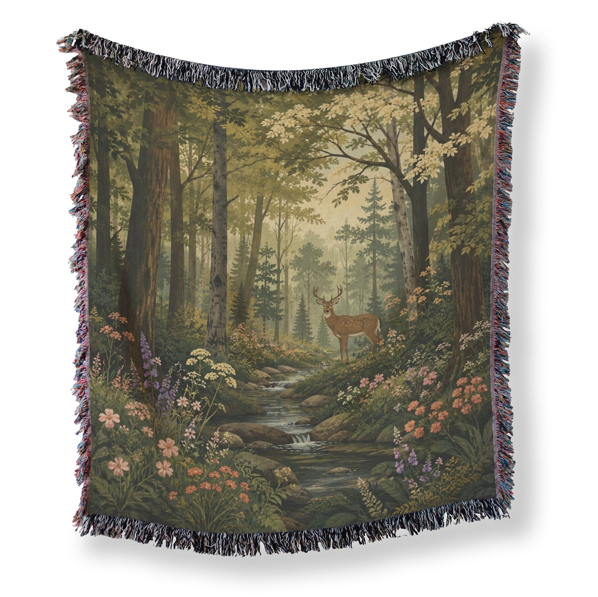 The Stag by the Stream Blanket Main image