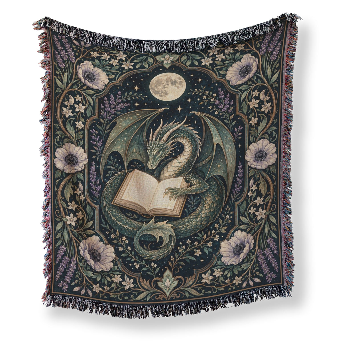 Moonflower Dragon Reader Blanket