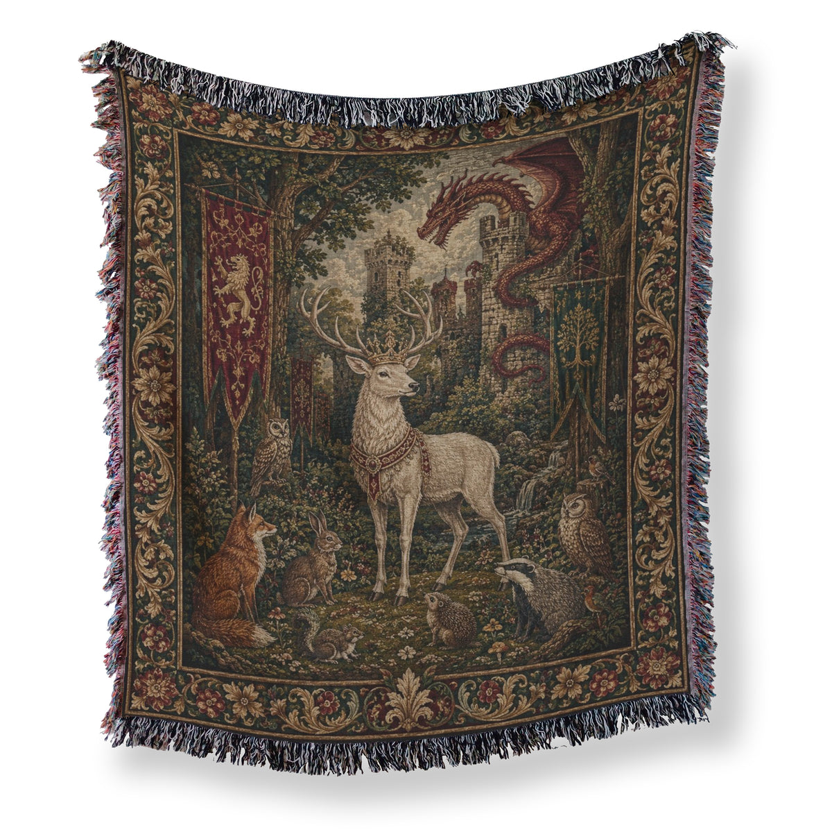 The White Stag & Dragon Blanket Main image
