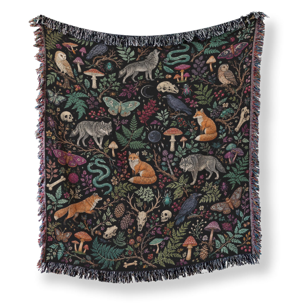 Midnight Woodland Curiosities Blanket