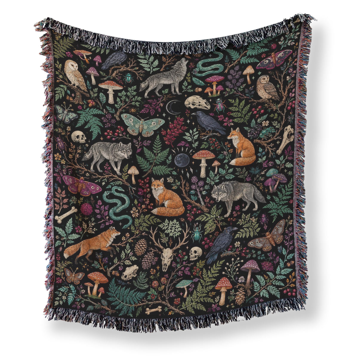 Midnight Woodland Curiosities Blanket