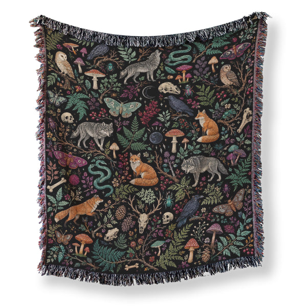 Midnight Woodland Curiosities Blanket