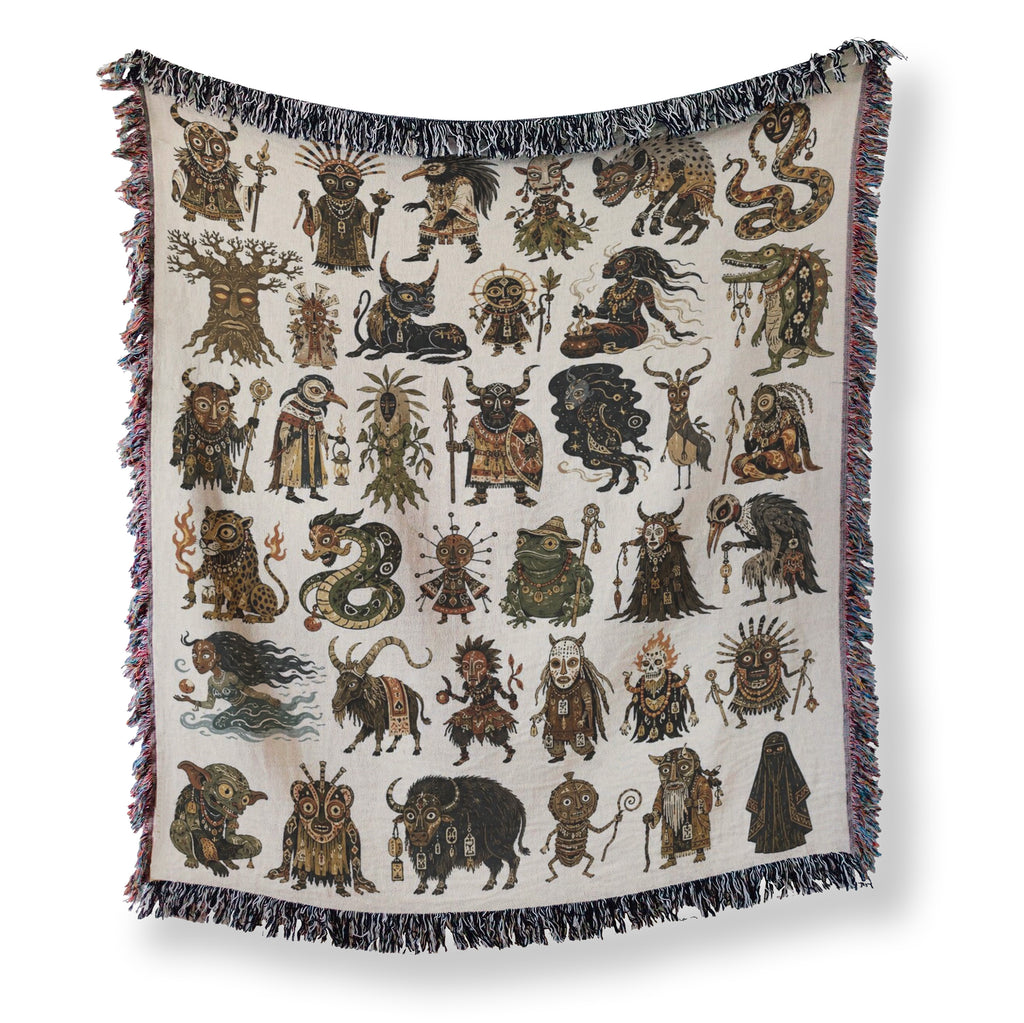 Occult Folklore Creatures Blanket