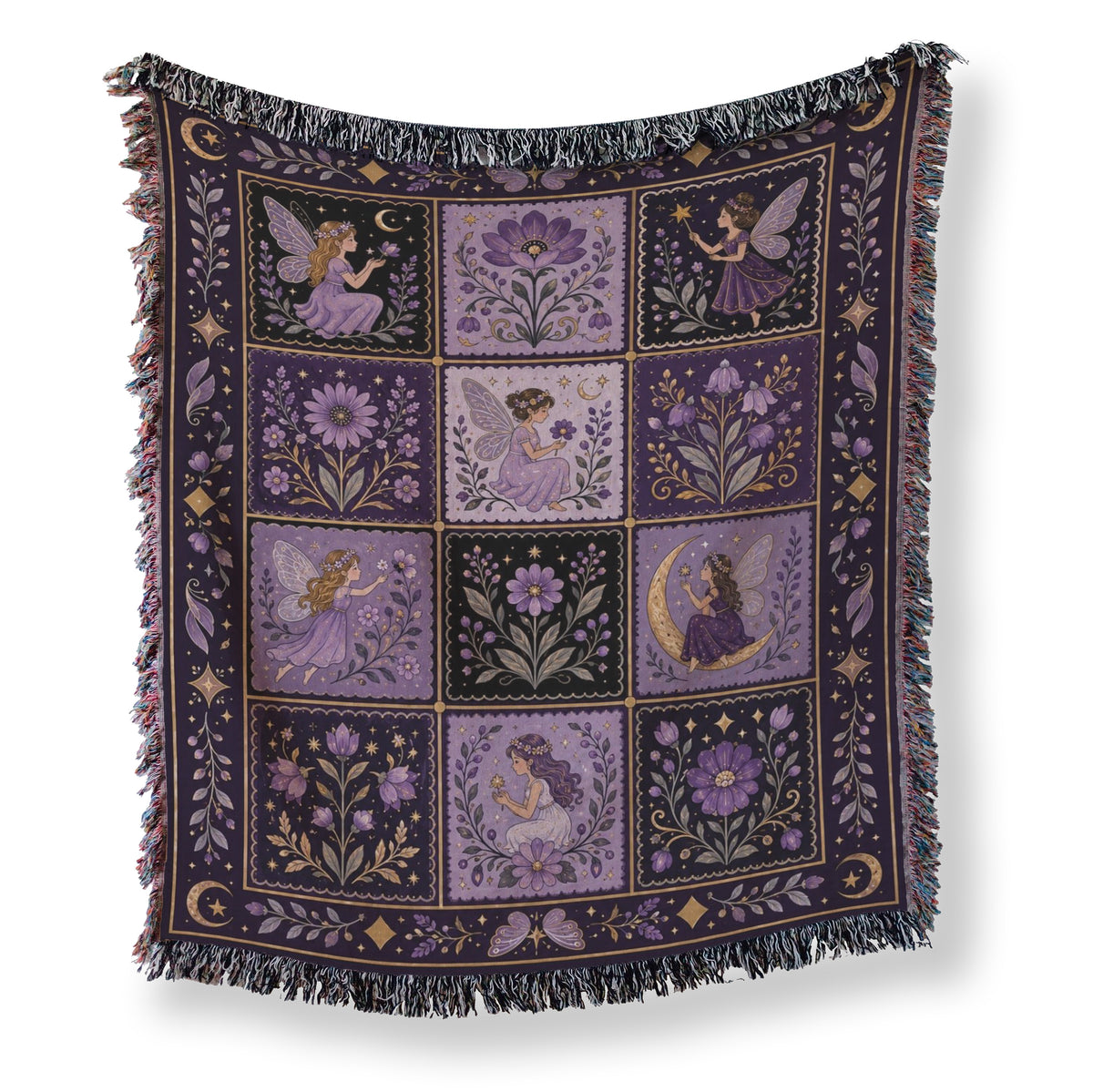 Moonlit Fairy Patchwork Blanket Main image
