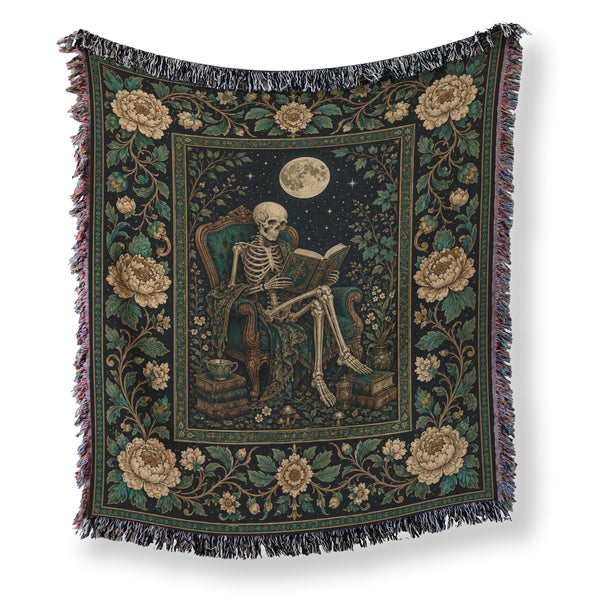 The Emerald Chair Skeleton Reader Blanket