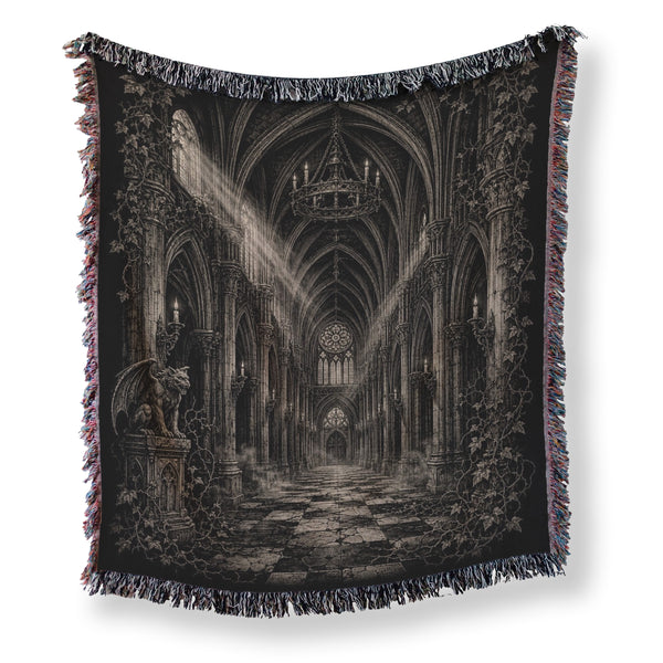 Abandoned Gothic Cathedral Blanket
