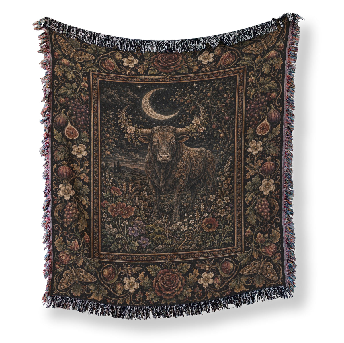 Taurus Moonlit Bull Zodiac Blanket Main image